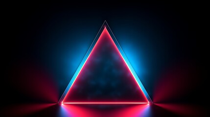 Backgrounds can be great with a cool geometric triangular figure in neon laser light.