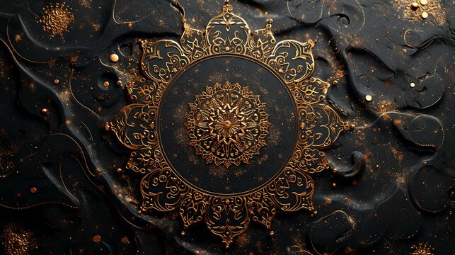 3d illustration of abstract fractal for creative design looks like a mandala