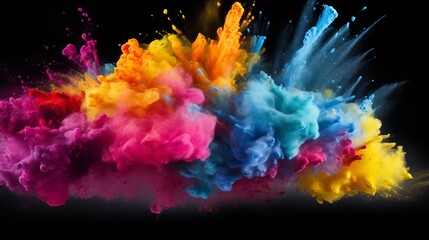 Mix and splash a colorful powder.