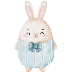 Obraz premium Cute watercolor of Baby Rabbits for Easter day