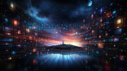 design web internet background illustration development technology, online digital, browsing search design web internet background