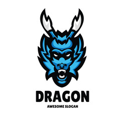 dragon mascot logo design illustration