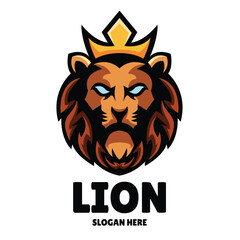 lion mascot logo esports illustration 