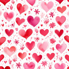 seamless pattern with hearts