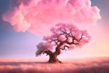 Fototapeta na wymiar Ethereal Oak Tree (Quercus) Bliss