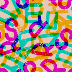 Letters pattern for fabrics, textiles, packaging and wallpaper. Vector illustration.