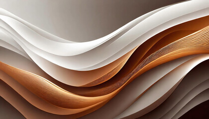 3D Light White Background with Maroon color waves and gradient effect; abstract wallpaper; elegant horizontal banner.