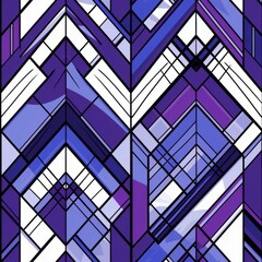 Vibrant and intricate abstract geometric seamless pattern in a mesmerizing array of purple colors