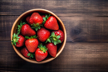 Short food supply chains SFSCs. From garden to plate concept. A bowl of fresh strawberries on the...