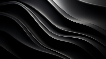 Obraz premium Intricate and dynamic abstract black wavy background with captivating textured pattern