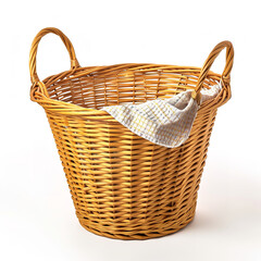 Obraz premium Laundry basket isolated on a white background