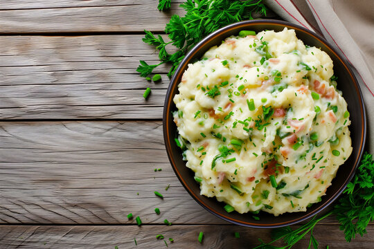 Classic Irish Colcannon: Creamy Mashed Potatoes with Kale and Spring Onions