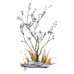 A Strange Plant. Cutout isolated on a transparent background. PNG - AI Generative