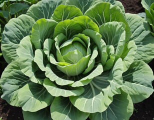 Fresh cabbage from organic farm, rich in vitamins C and K.