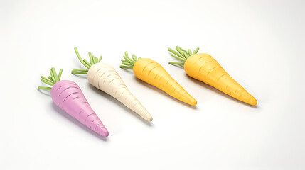Vibrant Pastel Carrots, unique and appetizing hues