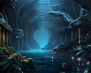 Underwater cave