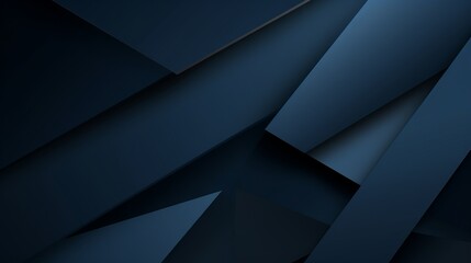 Minimalistic Clean Dark Blue Geometric Banner Background AI Generated