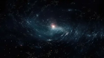 Tuinposter galaxy space dark background illustration universe nebula, blackhole moon, comet meteor galaxy space dark background © vectorwin