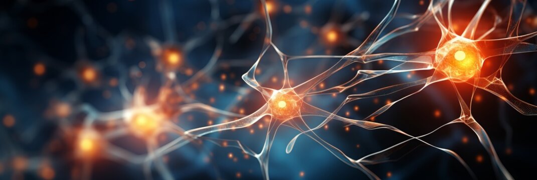 Neurons in a mesmerizing medical background depicting the fascinating intricacies of nerve cells