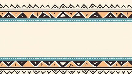A frame that resembles a doodle features a simple tribal pattern.