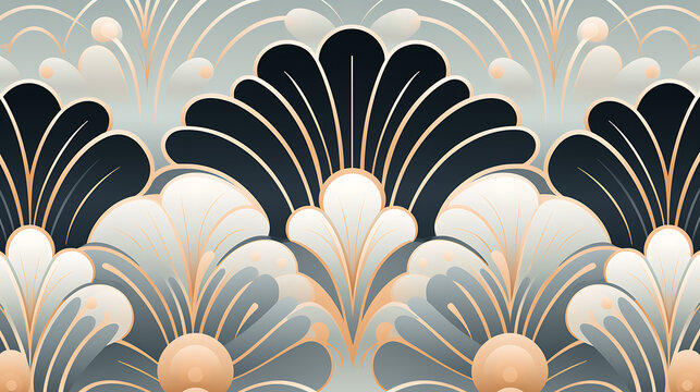 Elegant Art Deco Flourish - exudes a sense of luxury and sophistication reminiscent of the 1920s Gatsby era.