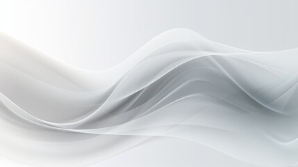 Abstract Grey Smooth Wave Lines Background AI Generated