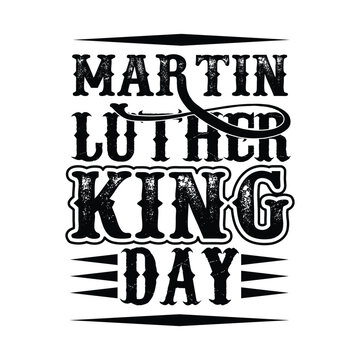Martin Luther King Day, Black History Month Celebration T-Shirt Design White And Black