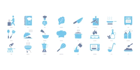 Foto op Canvas Cooking icons set. Set of editable stroke icons.Vector set of Cooking © rohmad