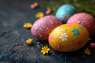 Obraz premium Easter background, Easter eggs