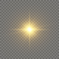 Yellow sun, a flash, a soft glow without departing rays