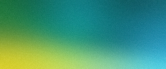 Ultrawide turquoise yellow green azure blue abstract gradient grainy premium background. Perfect for design, banner, wallpaper, template, art, creative projects, desktop. Exclusive quality, vintage