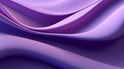 Minimalistic Clean Wavy Violet Metallic 3D Background Wallpaper AI Generated