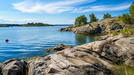 Foto op Canvas Archipelago on the Baltic Sea coast in Sweden. Generative Ai © Witri