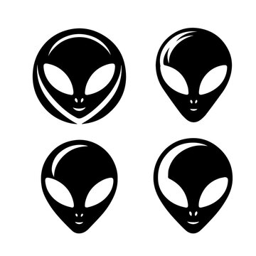 Alien Faces Vector Logo Art