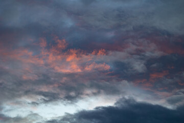 Naklejka premium Different clouds after the storm with multiple colors and textures!