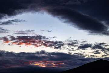 Different clouds after the storm with multiple colors and textures!