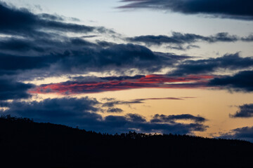 Different clouds after the storm with multiple colors and textures!
