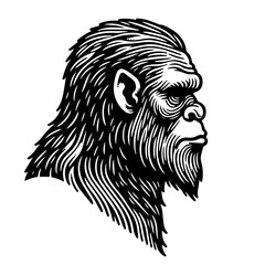Bigfoot Profile Vector Logo Art
