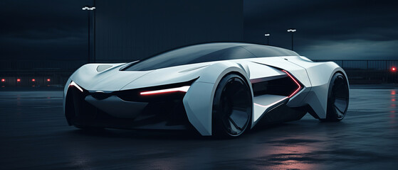 A concept or prototype of a futuristic expensive car