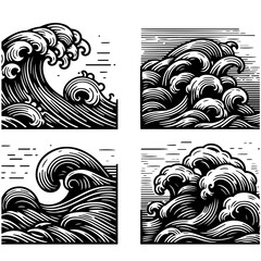 Sea Waves Vector Logo Art