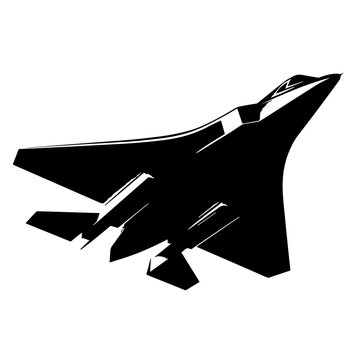 Stealth Bomber Airplane Vector Logo Art