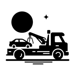 Towing Service Vector Logo Art