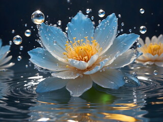 water lily the flower Lotus generative AI