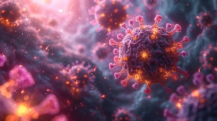 Astrovirus Under a Microscope AI Generated