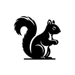 American Red Squirrel Vector Logo Art