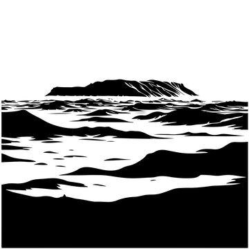 Arctic Tundra Landscape Vector Logo Art
