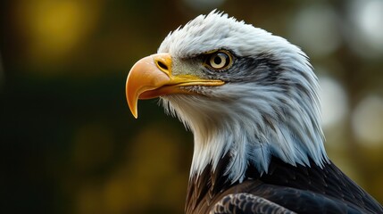 Obraz premium A detailed close-up view of a bird of prey. Perfect for nature enthusiasts and wildlife photographers