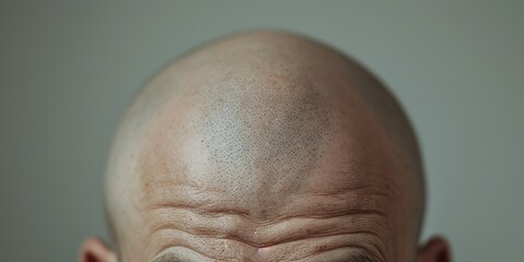 A close-up photograph of a man with a bald head. This image can be used in various contexts