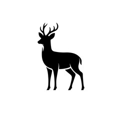 Fototapeta premium White tailed Deer Vector Logo Art