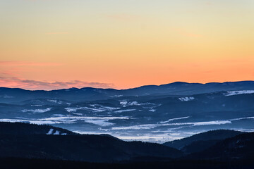 sunrise over the mountains